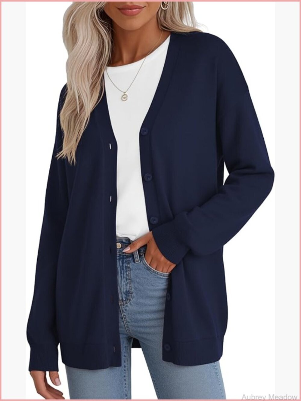 Women's Cute Ugly Christmas Cardigan Sweater Long Sleeve V-Neck Oversized